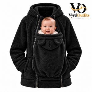 Babytrage-Hoodie, Babytragejacke, kuscheliger Umstandshoodie, Geschenk für frischgebackene Mütter