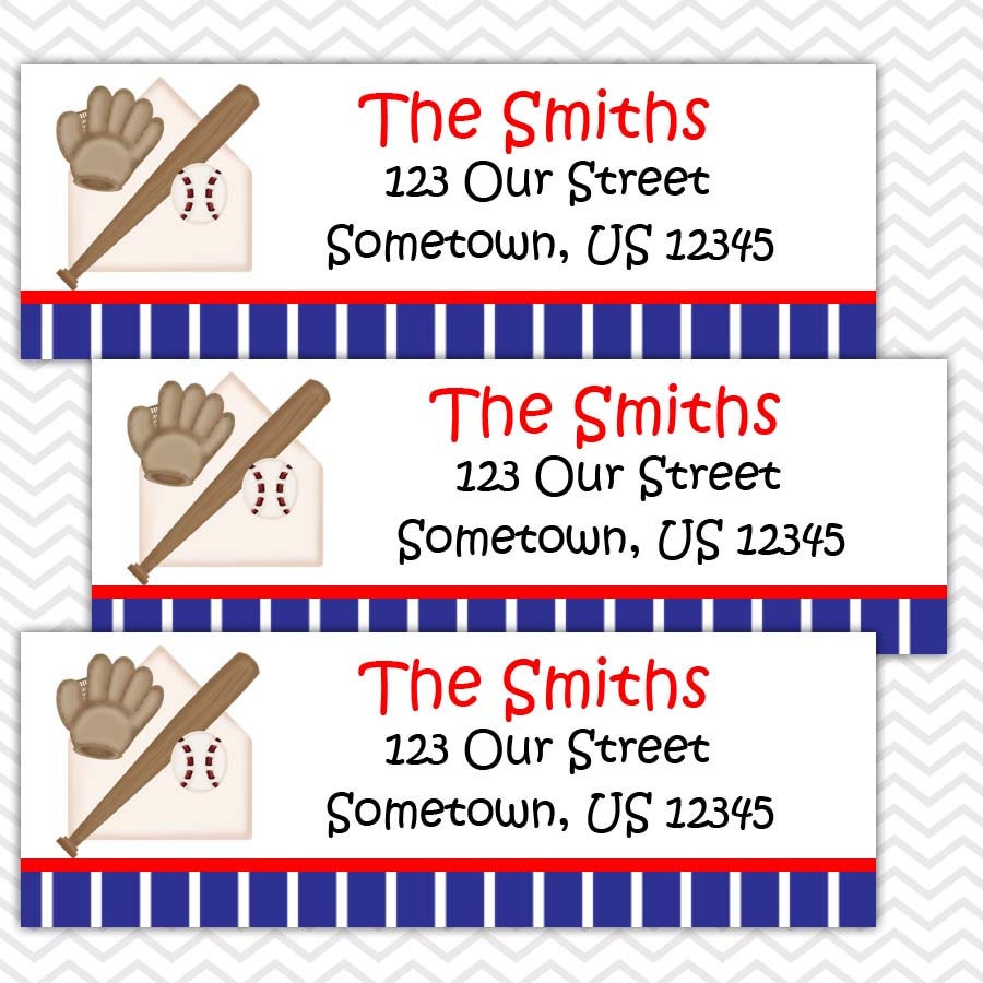 Baseball Sports Personalized Address labels Stickers Etsy
