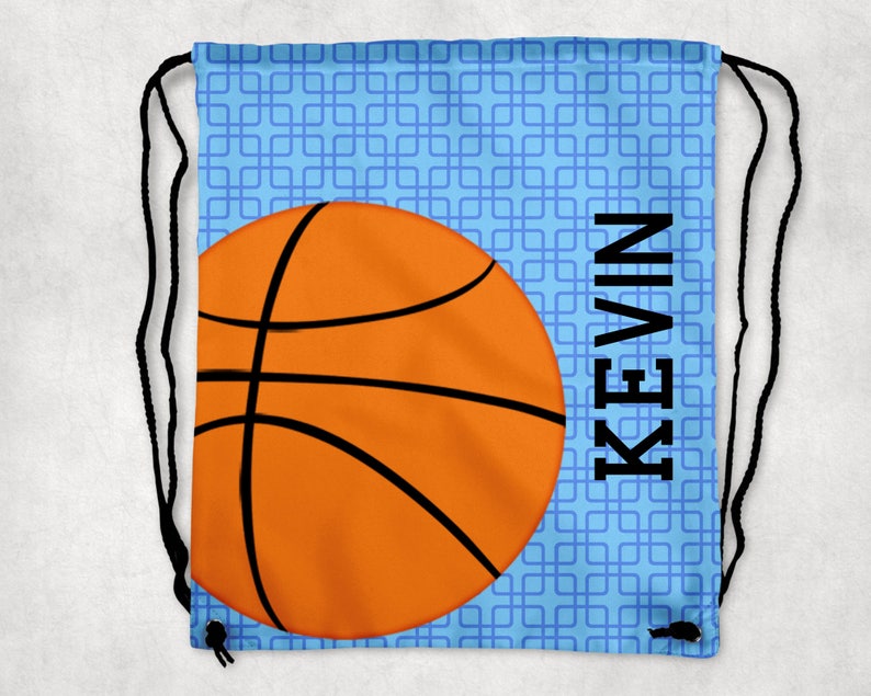 Basketball Sports Bag Personalized Kids Drawstring Bag Basketball Backpack Personalized Drawstring Backpack