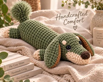 Dachshund Crochet Pattern PDF, Amigurumi Dog Pattern, Floppy Ear Puppy, Sausage Dog Crochet Tutorial, Instant Digital Download
