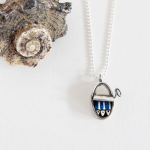 Fish necklace, SARDINES pendant, sardines choker, oxidized silver jewel. Original jewels image 5