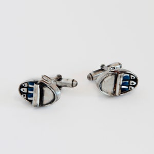 Sterling silver cufflinks, SARDINE CANS, Original cufflinks, Men&#39;s jewelry, Original jewels