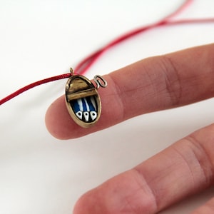 Pendentif boîte de sardines | Charm Mini poisson fait main | Bijoux artisanaux uniques | Bijoux originaux