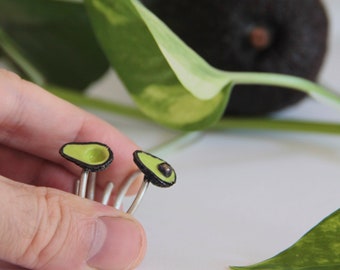 AVOCADO ring, adjuntable ring, silver ring, original jewelry, Food Jewels, Silver avocado ring, enamel jewelry