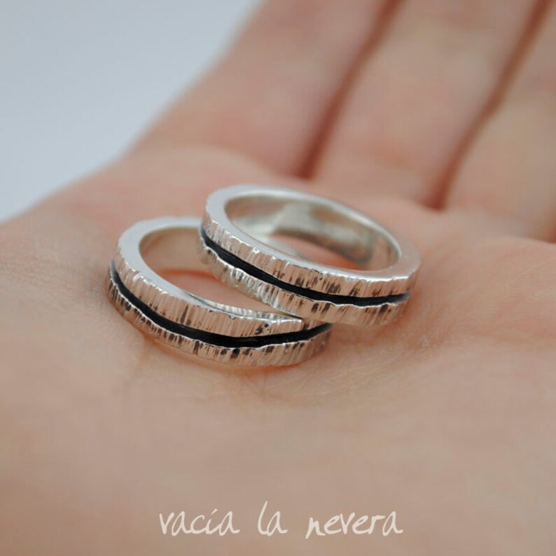 Texture Wedding Band Organic Engagement Ring Nature Etsy UK