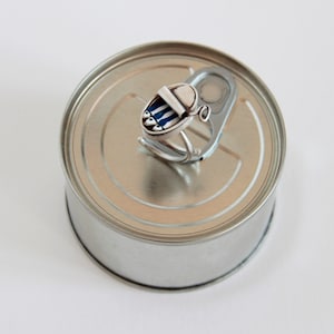 Sterling Silver Sardine Can Ring | Enameled Sardines Jewelry | Contemporary Artisan Design | Adjustable Size