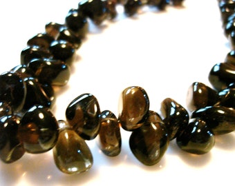 Rich Chocolate Quartz Nugget Necklace