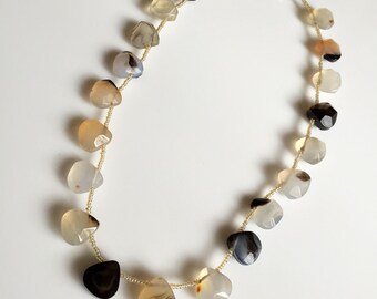 Beautiful Faceted Agate Necklace