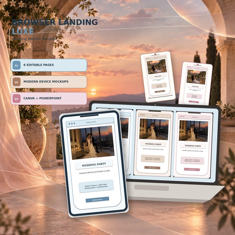 Modern & Minimal wedding website templates