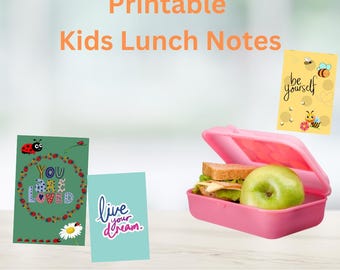 Notas da lancheira para crianças, Notas da lancheira, Imprimíveis da lancheira, Imprimíveis escolares, Escola, Crianças, Imprimíveis, Download, Arquivo digital