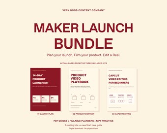 Pacote de Lançamento para Criadores: Guias em Vídeo do Produto, Plano de Conteúdo de 14 Dias e Kit para Iniciantes do CapCut