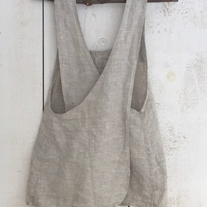 Linen pinafore apron