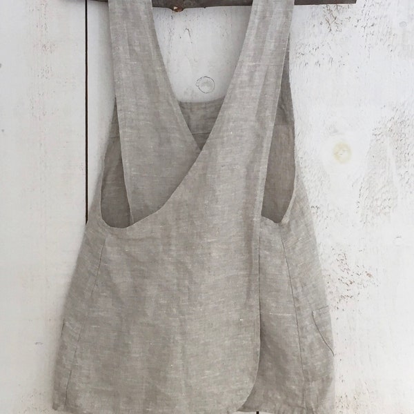 Linen pinafore apron
