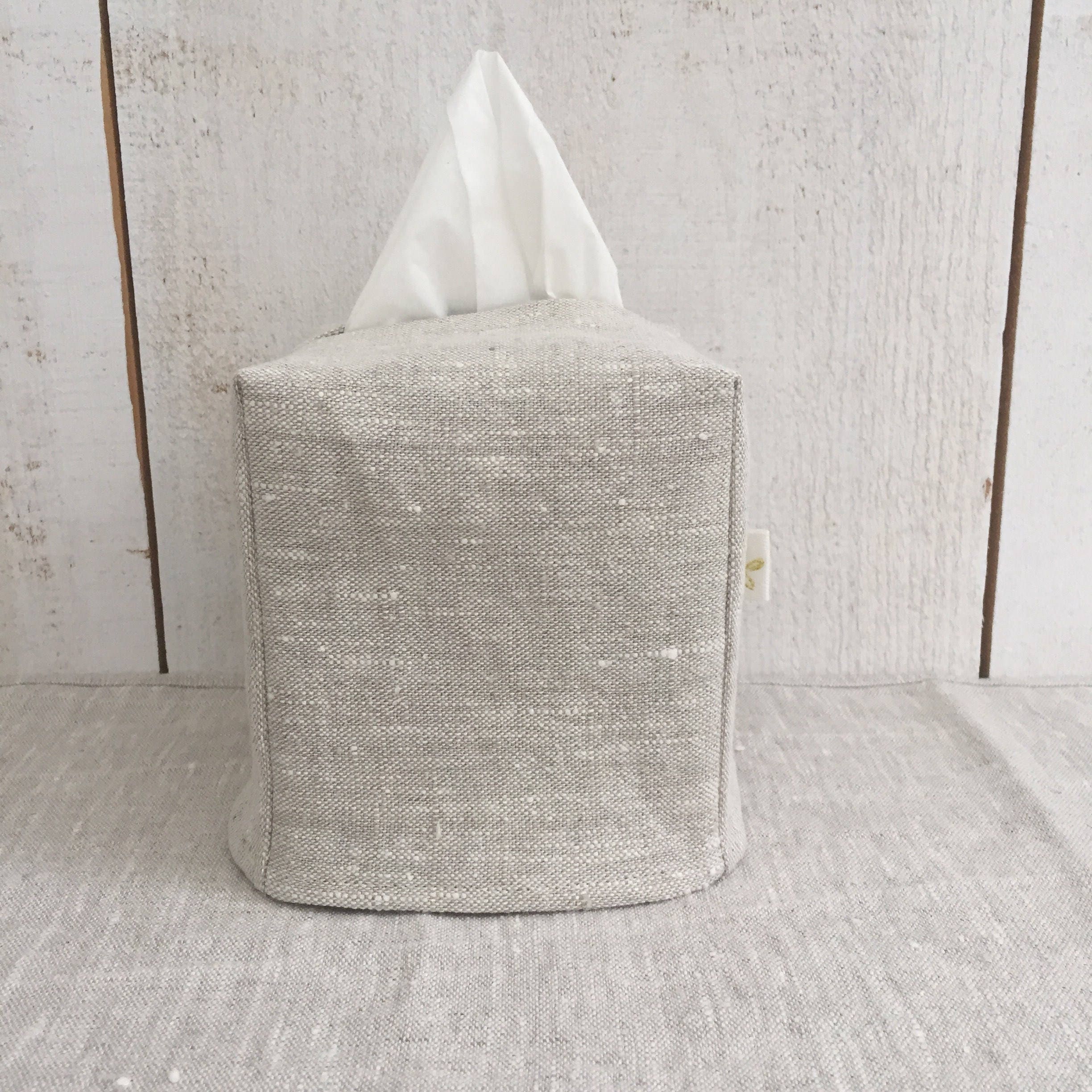 Handmade Jute Tissue Box Cover, Natural Boho Tissue Box for Table