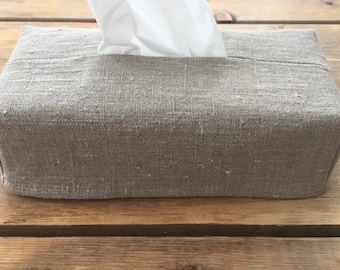 Linen Tissue Box Cover