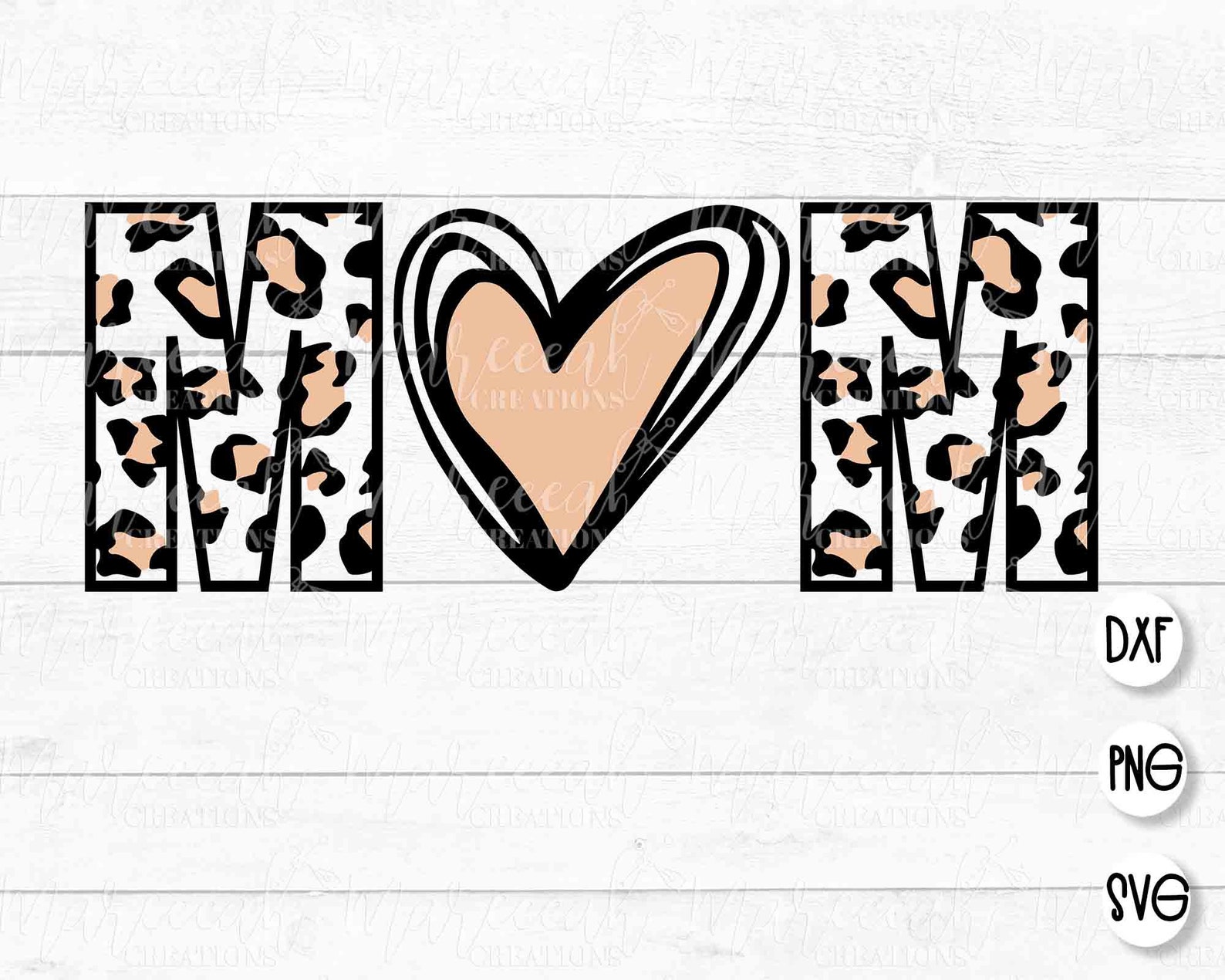 Cheetah Print Mom Layered SVG Leopard Print Mom SVG Cricut | Etsy