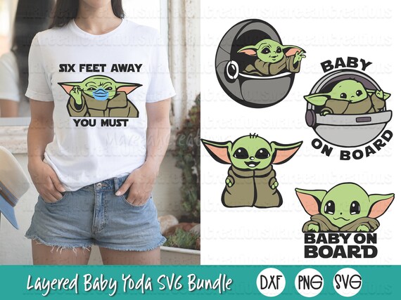 Download Baby Yoda SVG Bundle Baby Yoda in Pod Baby Yoda on Board ...