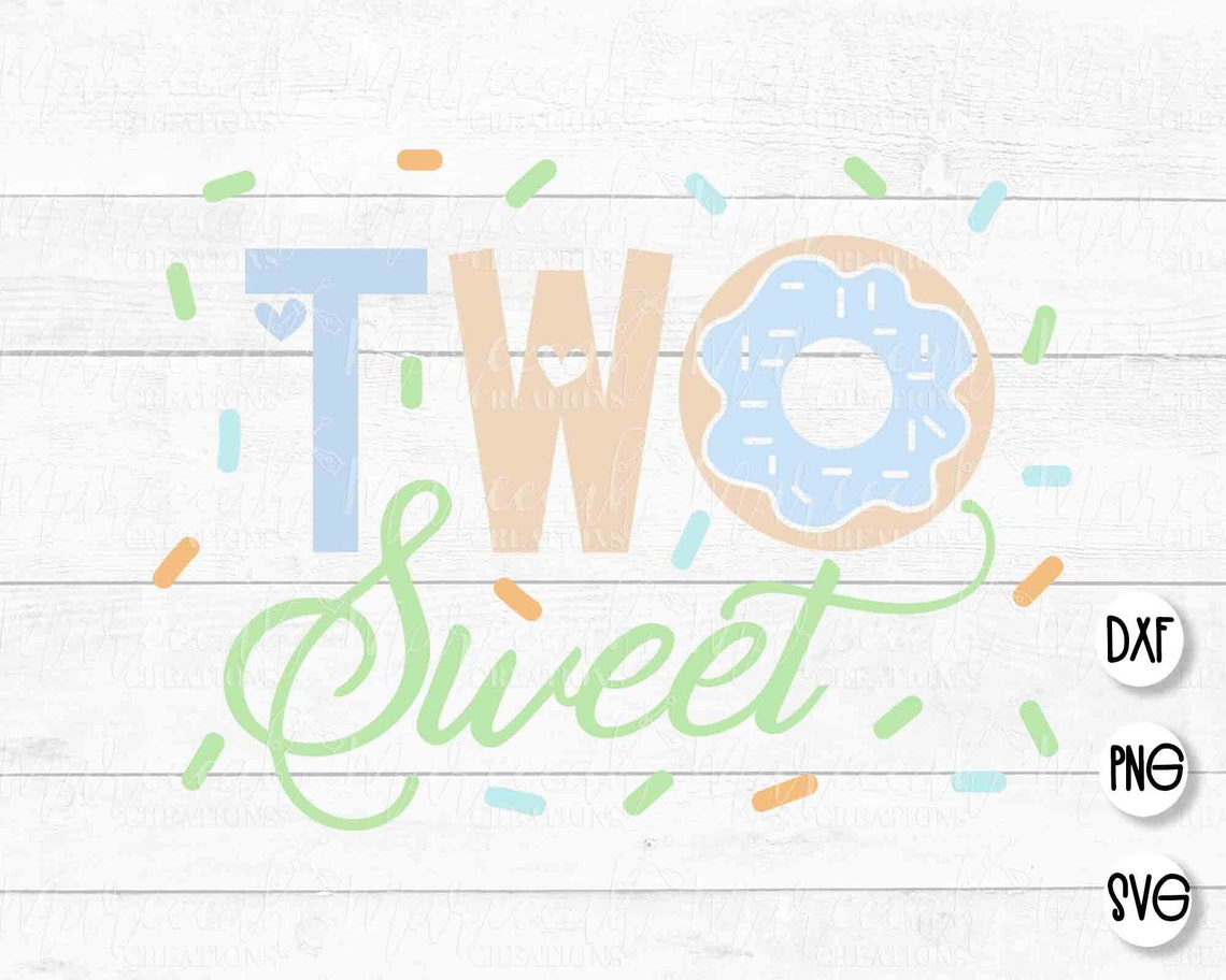 Download Two Sweet Pink Donut Layered SVG Donut 2nd Birthday SVG | Etsy