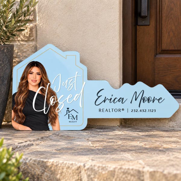 Realtor Key Picture Sign Real Estate Photoshoot - Etsy