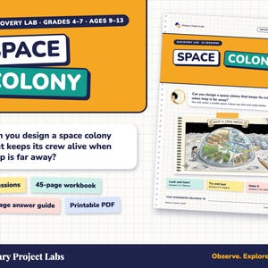 Space Colony Discovery Lab | Space Science Project for Grades 4-7 | Printable PDF