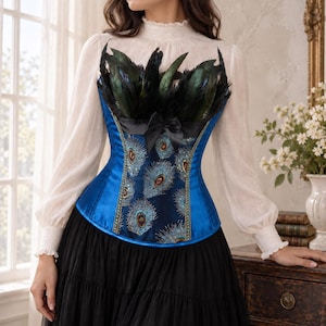 Black Burlesque Corset - Etsy