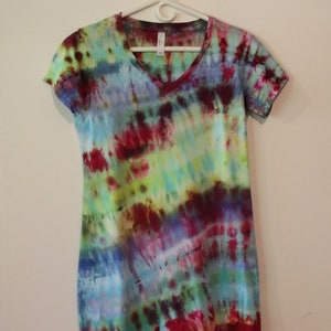 OOAK Tye Dye dames korte jurk nachthemd maat S/M