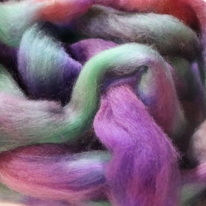 100% Fine Grade Mohair Roving &quot;Peacock&quot; 4oz