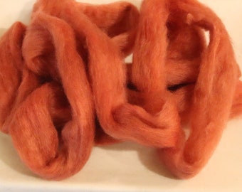 100% Fine Grade Mohair Roving "Rosebud" 2oz