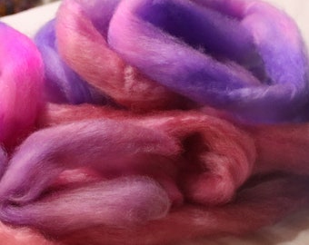 100% Fine Grade Mohair Roving "Orchid" 4oz