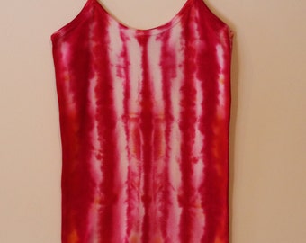 Pure Cotton Cami's OOAK Hand Dyed Wearable Art Tank Size M