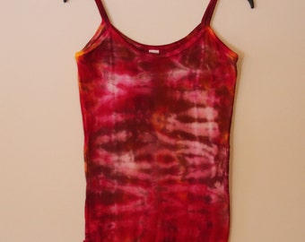 Pure Cotton Cami's OOAK Hand Dyed Wearable Art Tank Size M