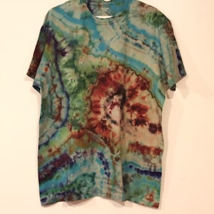 Tie Dye Reverse T Shirt Gildan 2XL Mens OOAK Wearable Art