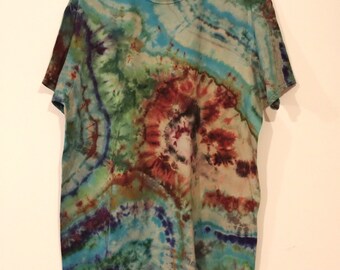 Tie Dye Reverse T Shirt Gildan 2XL Mens OOAK Wearable Art