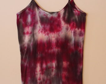 Pure Cotton Cami's OOAK Hand Dyed Wearable Art Tank Size L