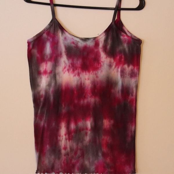 Pure Cotton Cami's OOAK Hand Dyed Wearable Art Tank Size L