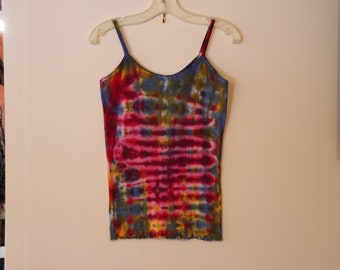 Pure Cotton Cami's OOAK Hand Dyed Wearable Art Tank Size M