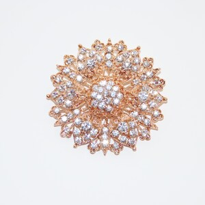 Goldtone Rhinestone Brooch