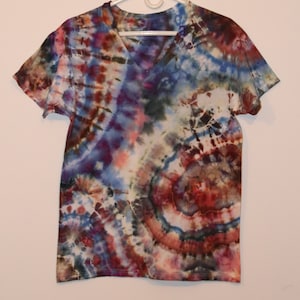 Hand Dyed T Shirt  Hippie Festivals Concerts Unisex Size M V Neck Hanes 100% Cotton