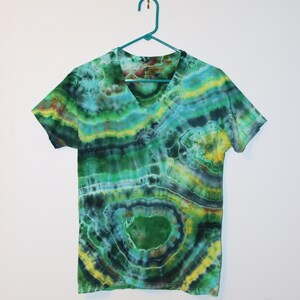 Geode Tie Dye T Shirt Unisex M OOAK Wearable Art