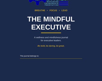 Diario de atención plena en PDF para líderes, diario de bienestar imprimible, diario de gratitud y autocuidado para ejecutivos, alivio del estrés