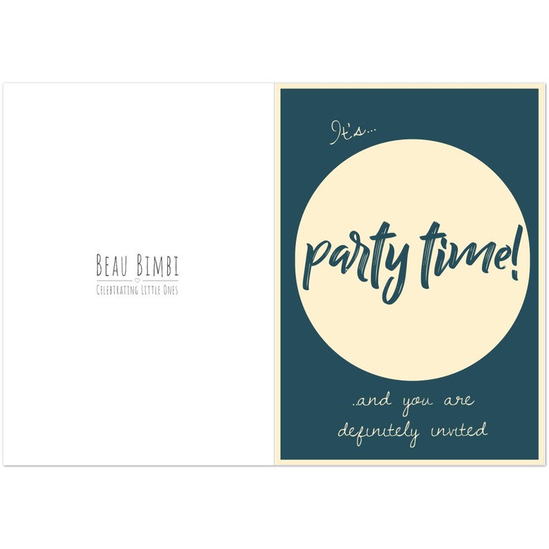 Timezone Party Card Party Invite Card | Multi Pack 10 | Party Time | Birthday Invites - Etsy
