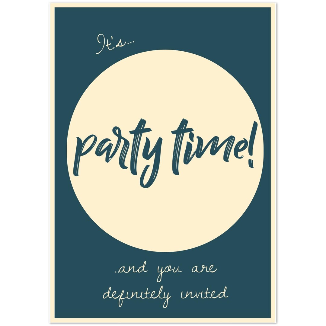 Timezone Party Card Party Invite Card | Multi Pack 10 | Party Time | Birthday Invites - Etsy