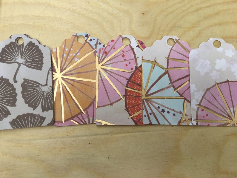 Japanese Garden Cardstock Gift Tags with Jute Cord Assorted Etsy