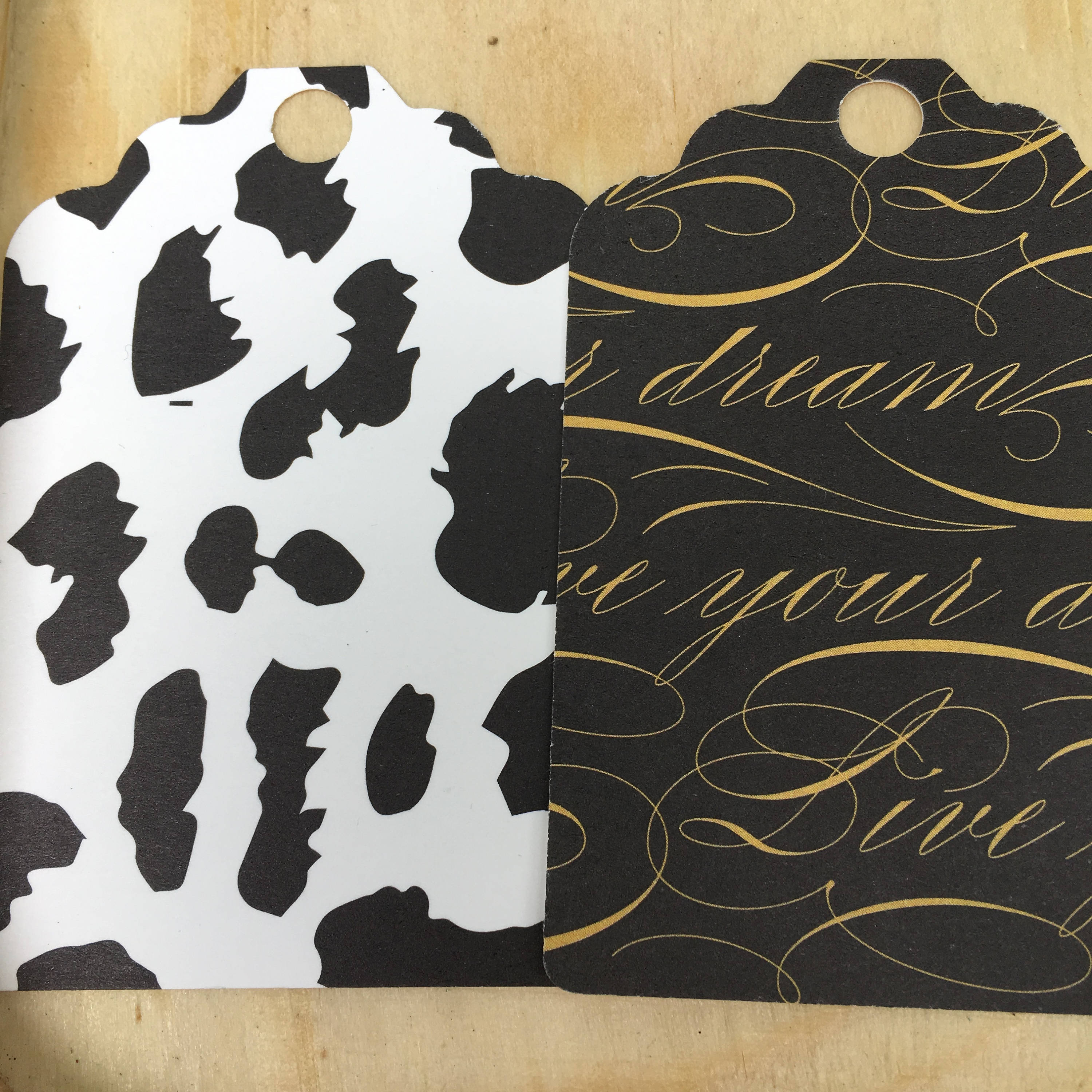 Black and Gold Cardstock Gift Tags with Jute Cord Assorted Etsy