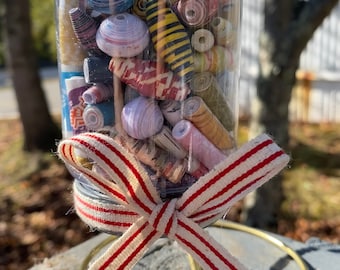 Ornament of Beads: 120+ Assorted Handmade Paper Beads in a Christmas Ornament