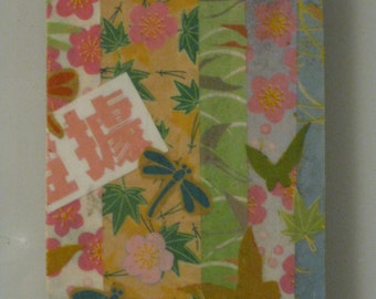 Origami Paper Decoupage Wooden Rectangle Magnet