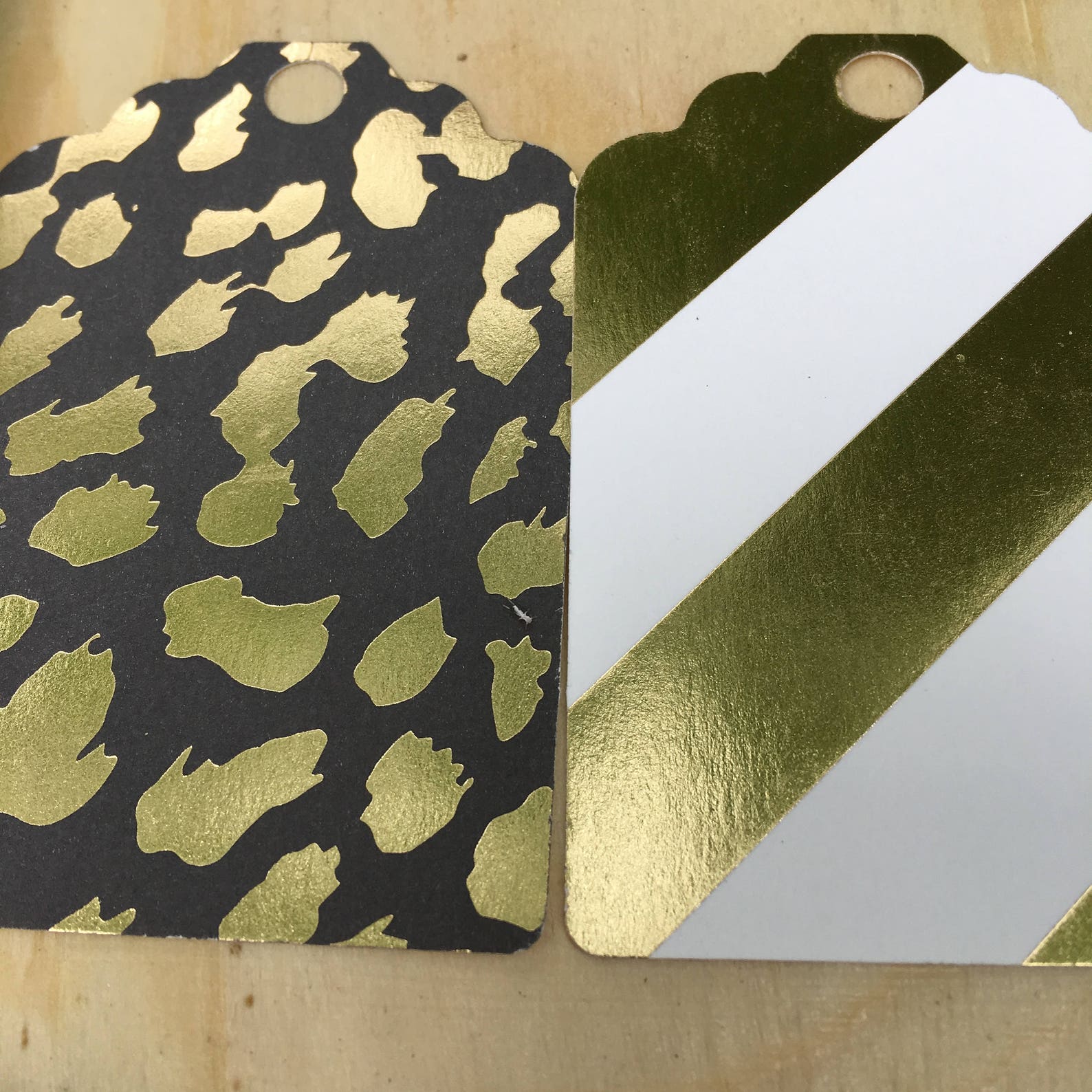 Black and Gold Cardstock Gift Tags With Jute Cord Assorted Etsy