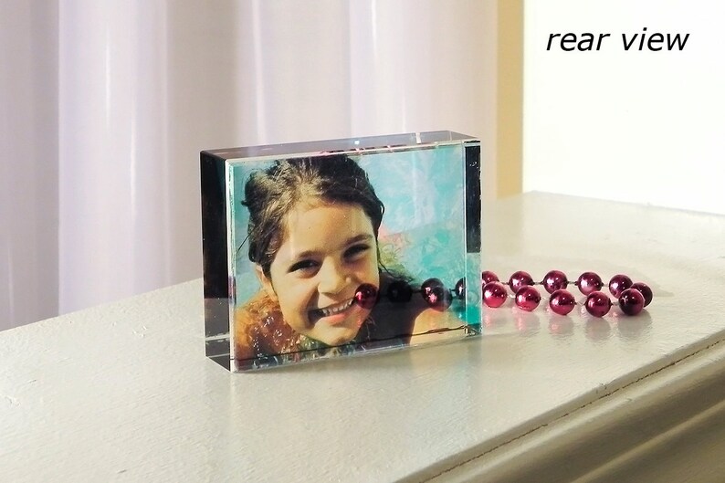 Personalized Photo Frame See Through Glass Small Brick Etsy