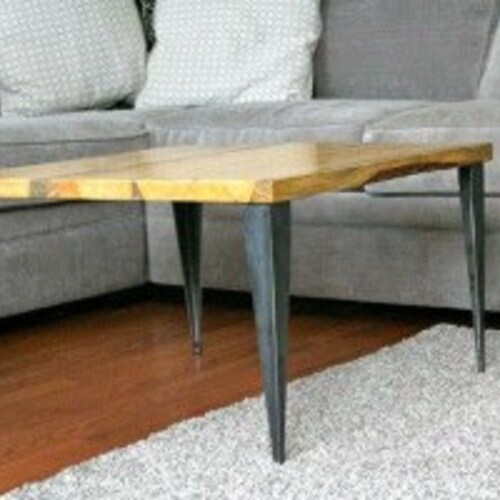2 Tapered Angle Iron Leg 2 Tapered Angle Iron Leg, Tapered Steel Coffee Table Legs