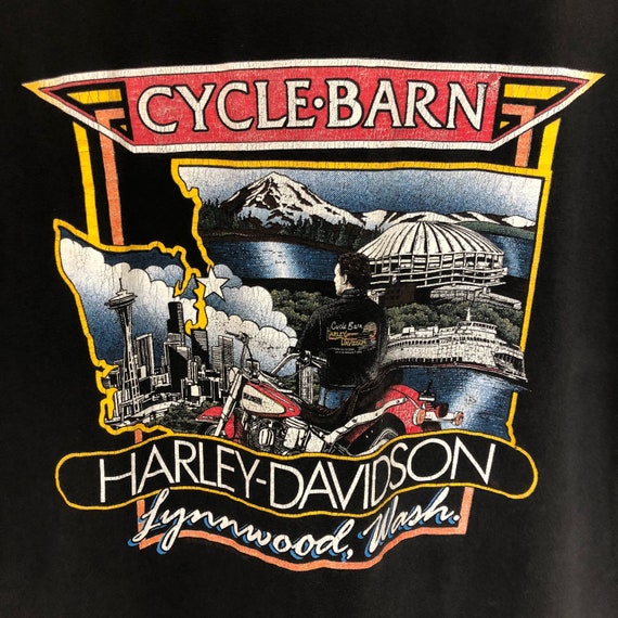 Vintage 1990s 1992 Harley Davidson Seattle Lynnwood Washington Etsy